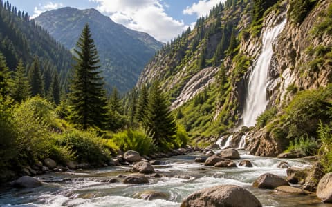 Барскоон и водопады — Иссык-Кульская область, Кыргызстан