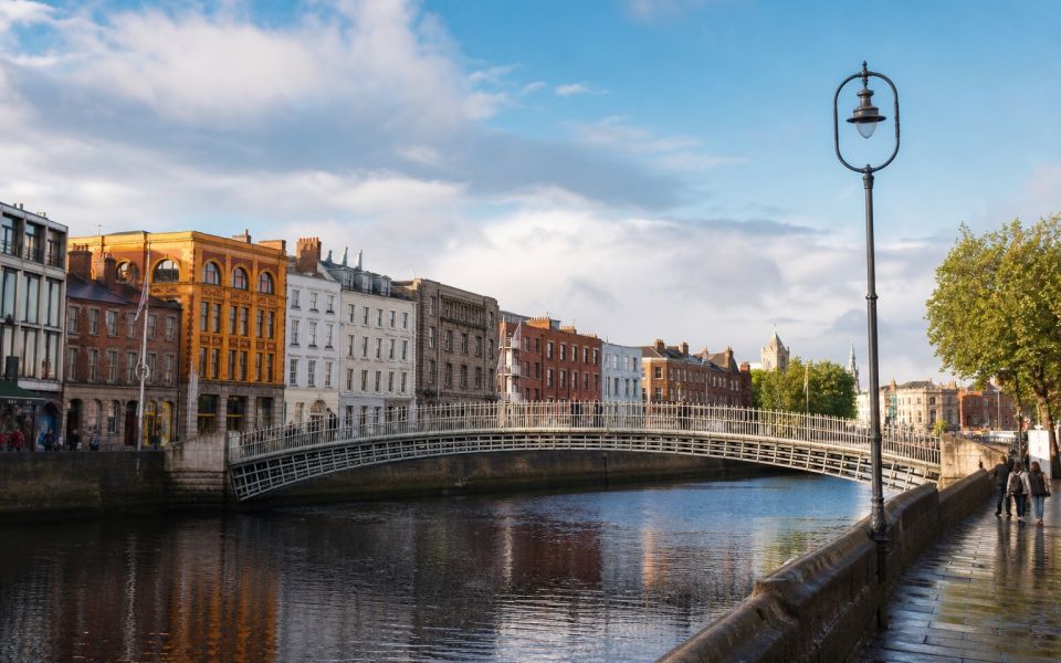 Ha'penny Bridge, the Liffey Quays and Dublin's historic facades