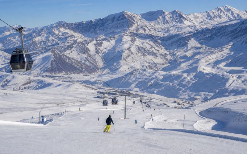 Shahdag ski slopes and gondola lift