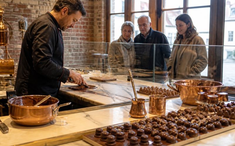 Belgian chocolate workshop with hand-made pralines