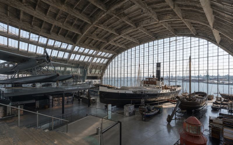 Maritime exhibits in the historic hangars of the Tallinn Seaplane Harbour