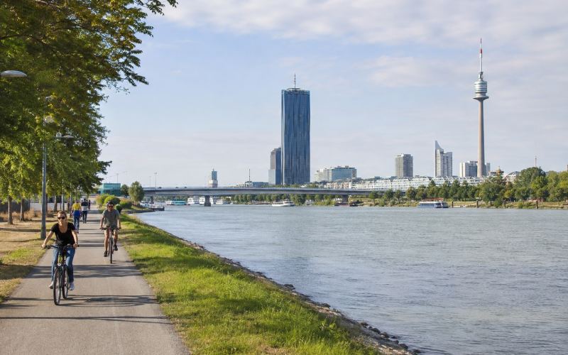 The Danube Cycle Promenade and Vienna's Modern Architecture